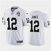 Nike Raiders 12 Zay Jones White 2020 Inaugural Season Vapor Untouchable Limited Jersey Dzhi,baseball caps,new era cap wholesale,wholesale hats